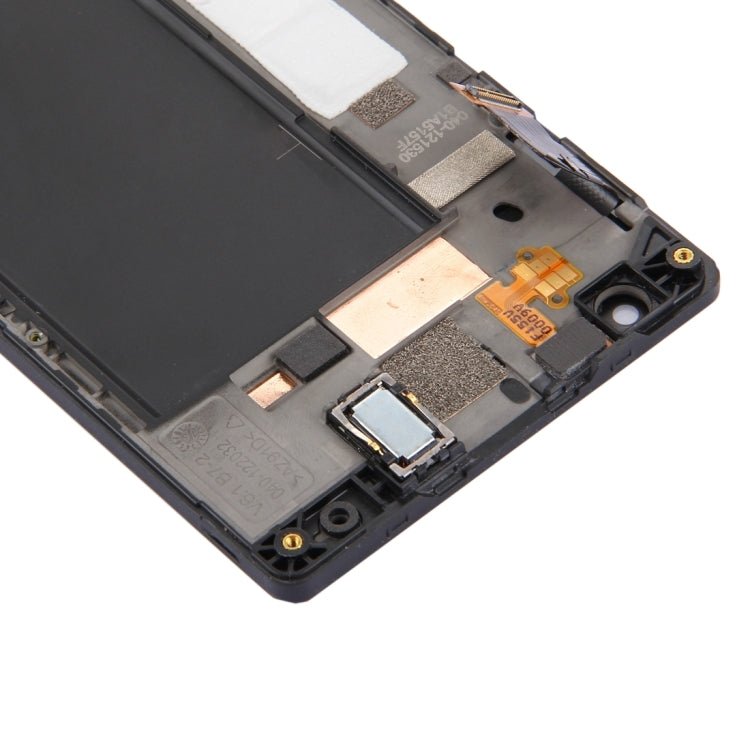 LCD Screen and Digitizer Full Assembly with Frame for Nokia Lumia 735 (Black), For Lumia 735 Black - ORIWHIZ