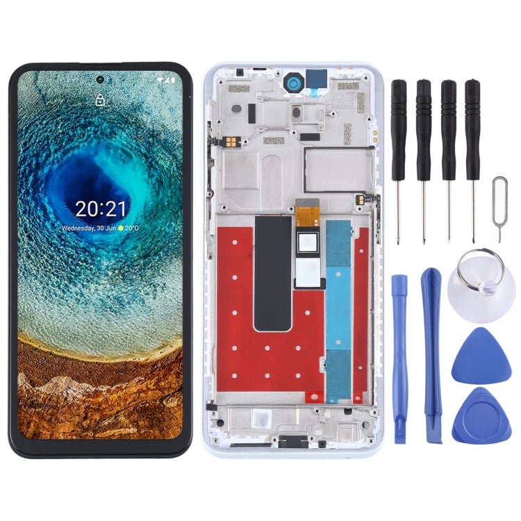 LCD Screen and Digitizer Full Assembly with Frame for Nokia X10 TA - 1350 TA - 1332, For Nokia X10 - ORIWHIZ