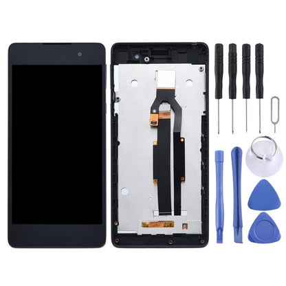 LCD Screen and Digitizer Full Assembly with Frame for Sony Xperia E5 F3311 F3313, For Xperia E5 - ORIWHIZ