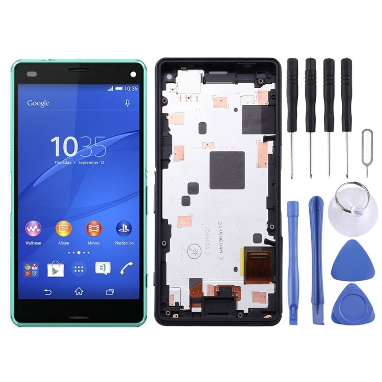 LCD Screen and Digitizer Full Assembly with Frame for Sony Xperia Z3 Mini Compact, For Xperia Z3 Mini Compact OEM, Xperia Z3 Mini Compact, For Xperia Z3 Mini Compact, Xperia Z3 Mini Compact (Green) - ORIWHIZ