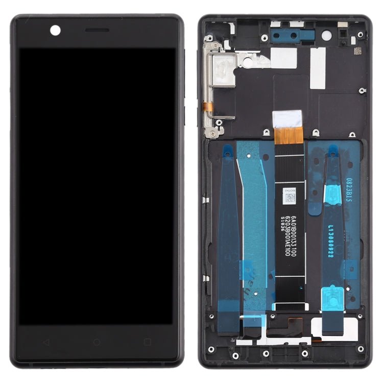 LCD Screen and Digitizer Full Assembly with Frame & Side Keys for Nokia 3 TA - 1032, For Nokia 3 - ORIWHIZ