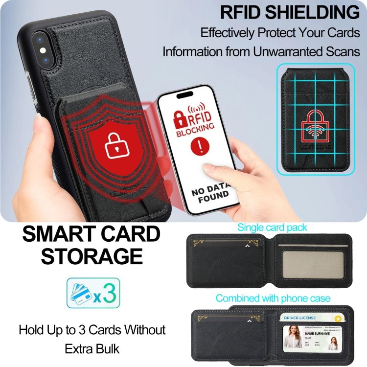 LC.IMEEKE L3 Series Detachable RFID Card Bag Magsafe Phone Case, For iPhone XS Max, For iPhone 8 Plus / 7 Plus - ORIWHIZApple AccessoriesLC.IMEEKEMore iPhone Cases