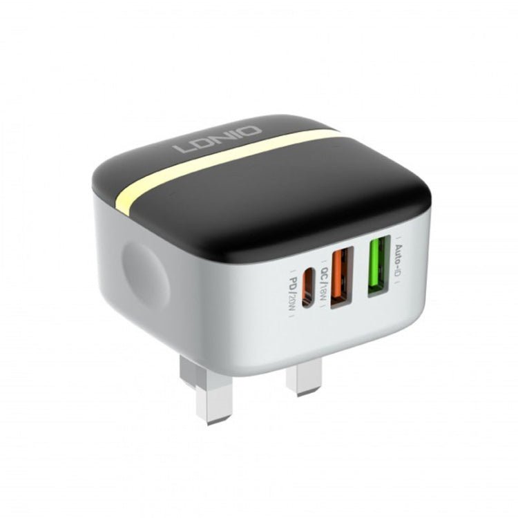 LDNIO A3513Q 32W QC3.0 3 USB Ports Phone Adapter, US Plug with Micro USB Cable, US Plug with 8 Pin Cable, US Plug with Type - C Cable, US Plug with Type - C to 8 Pin Cable, EU Plug with Micro USB Cable, EU Plug with 8 Pin Cable, EU Plug with Type - C Cable - ORIWHIZ