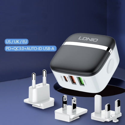 LDNIO A3513Q 32W QC3.0 3 USB Ports Phone Adapter, US Plug with Micro USB Cable, US Plug with 8 Pin Cable, US Plug with Type - C Cable, US Plug with Type - C to 8 Pin Cable, EU Plug with Micro USB Cable, EU Plug with 8 Pin Cable, EU Plug with Type - C Cable - ORIWHIZ