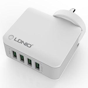 LDNIO A4403 4.4A 4 x USB Ports Smart Travel Charger, EU Plug, SAS5293AU, SAS5293EU, SAS5293UK, SAS5293US - ORIWHIZ