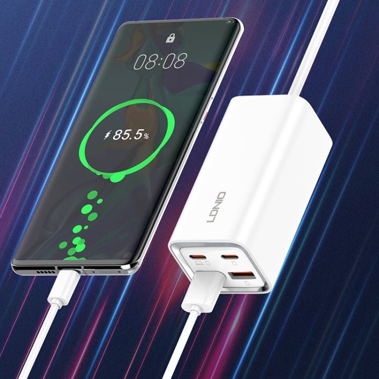 LDNIO A4610C PD65W Dual USB - C / Type - C + Dual USB Fast Charger, Cable Length: 1.5m, EU Plug·, A4610C (UK Plug), US Plug - ORIWHIZ