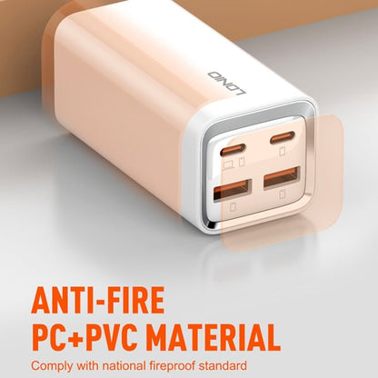 LDNIO A4610C PD65W Dual USB - C / Type - C + Dual USB Fast Charger, Cable Length: 1.5m, EU Plug·, A4610C (UK Plug), US Plug - ORIWHIZ