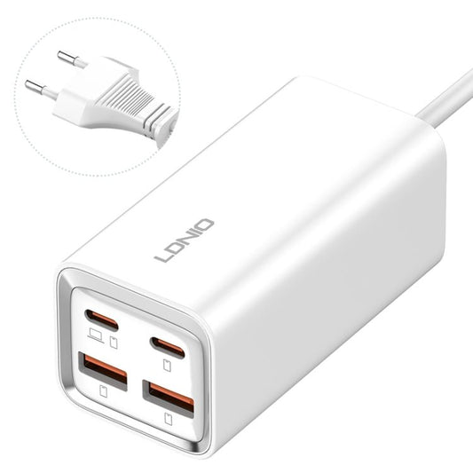 LDNIO A4610C PD65W Dual USB - C / Type - C + Dual USB Fast Charger, Cable Length: 1.5m, EU Plug·, A4610C (UK Plug), US Plug - ORIWHIZ