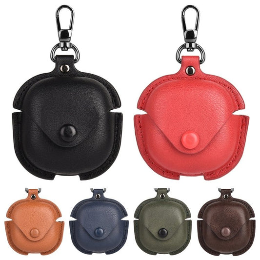 Leather TWS Earphone Protective Case with Hook, For Samsung Galaxy Buds Live / Pro - ORIWHIZ