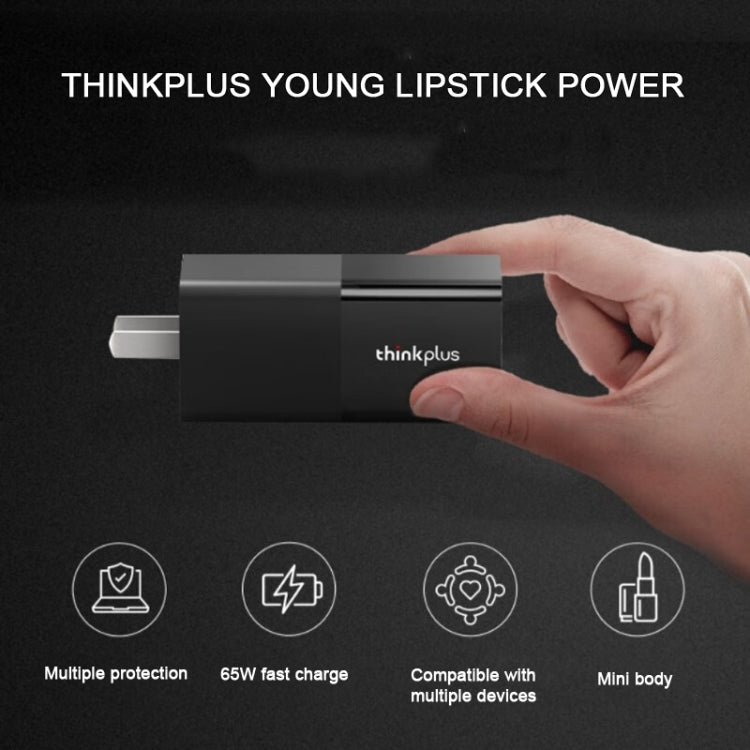 Lenovo Thinkplus YOUNG Lipstick 65W Power Adapter Mobile Phone Tablet PD Fast Charger,CN Plug, YOUNG Lipstick 65W - ORIWHIZ