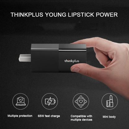 Lenovo Thinkplus YOUNG Lipstick 65W Power Adapter Mobile Phone Tablet PD Fast Charger,CN Plug, YOUNG Lipstick 65W - ORIWHIZ