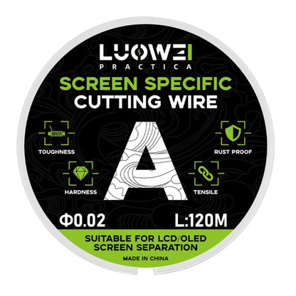 LUOWEI 120M Cell Phone LCD Screen Separation Line High Hardness Cutting Diamond Wire, A 0.02mm, B 0.028mm, C 0.03mm, D 0.035mm - ORIWHIZ