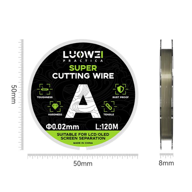 LUOWEI 120M Cell Phone LCD Screen Separation Line High Hardness Cutting Diamond Wire, A 0.02mm, B 0.028mm, C 0.03mm, D 0.035mm - ORIWHIZ
