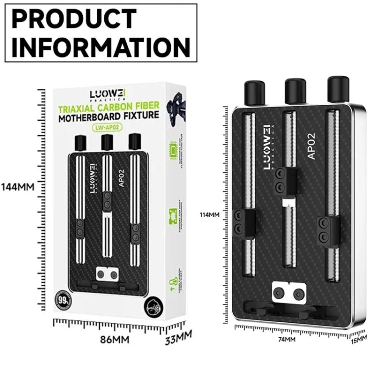 Luowei LW - AP02 Triaxial High - Temperature Carbon Fiber Motherboard Fixture, LW - AP02 - ORIWHIZ