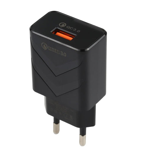 LZ - 715 18W QC3.0 USB Single Port Fast Travel Charger, EU Plug, EU Plug - ORIWHIZ