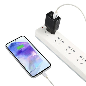 LZ - 728 QC 3.0 USB + PD 20W USB - C / Type - C Fast Travel Charger, EU Plug, EU Plug - ORIWHIZ