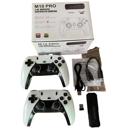 M10 Pro 4K TV Game Player 3D HD Retro Video Game Console, 64G With Wired Controller, 128G With Wired Controller, 256G With Wired Controller, 64G With Charged Controller, 128G With Charged Controller, 256G With Charged Controller - ORIWHIZPocket ConsolePocket Console & AccessoriesToys & Hobbies