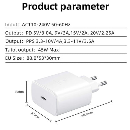 M135 45W USB - C / Type - C Port Fast Charger, EU Plug, EU Plug - ORIWHIZ