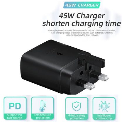M135 45W USB - C / Type - C Port Fast Charger with 5A Type - C to Type - C Cable, UK Plug, UK Plug + Type - C Cable - ORIWHIZ