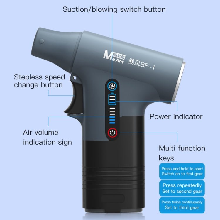 MaAnt BF - 1 Multi - Functional Suction Blowing Turbine Remove Dust Fan, BF - 1 - ORIWHIZ