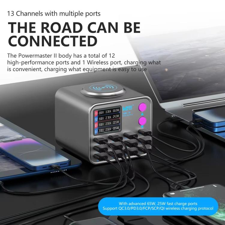MaAnt DianBa No.2 USB Multi - port Mobile Phone Repair Desktop Charging Station, DianBa No.2, EU Plug - ORIWHIZ