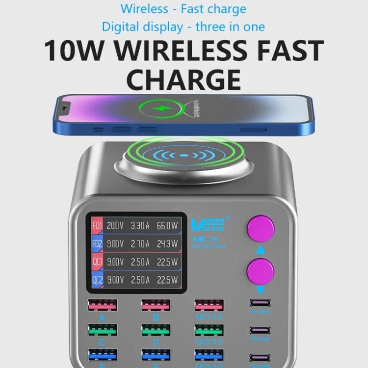 MaAnt DianBa No.2 USB Multi - port Mobile Phone Repair Desktop Charging Station, DianBa No.2, EU Plug - ORIWHIZ