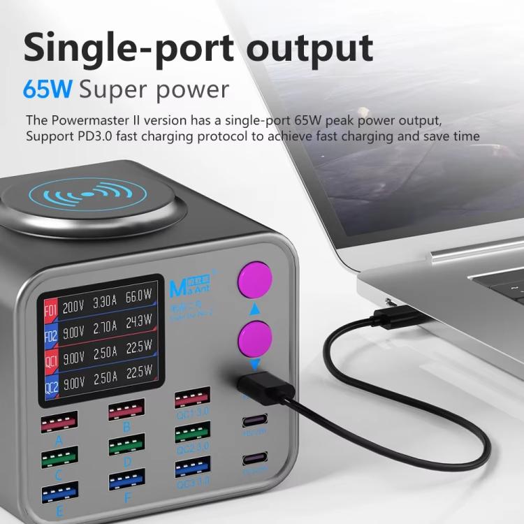 MaAnt DianBa No.2 USB Multi - port Mobile Phone Repair Desktop Charging Station, DianBa No.2, EU Plug - ORIWHIZ