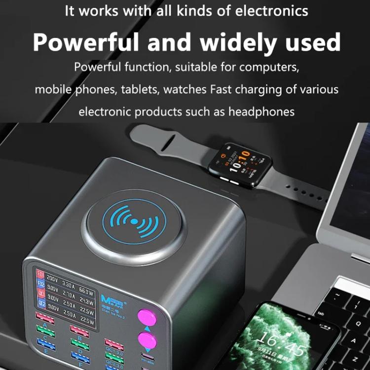 MaAnt DianBa No.2 USB Multi - port Mobile Phone Repair Desktop Charging Station, DianBa No.2, EU Plug - ORIWHIZ