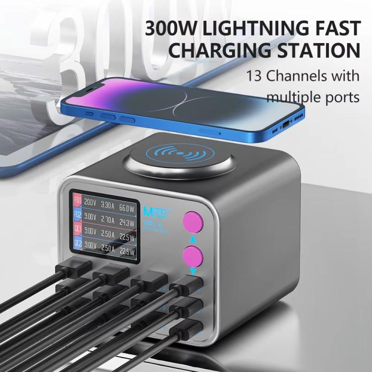 MaAnt DianBa No.2 USB Multi - port Mobile Phone Repair Desktop Charging Station, DianBa No.2, EU Plug - ORIWHIZ