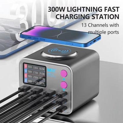 MaAnt DianBa No.2 USB Multi - port Mobile Phone Repair Desktop Charging Station, DianBa No.2, EU Plug - ORIWHIZ
