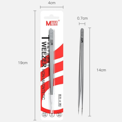 MaAnt Hand - Polished Non - Magnetic Stainless Steel Tweezers, A, K - ORIWHIZ