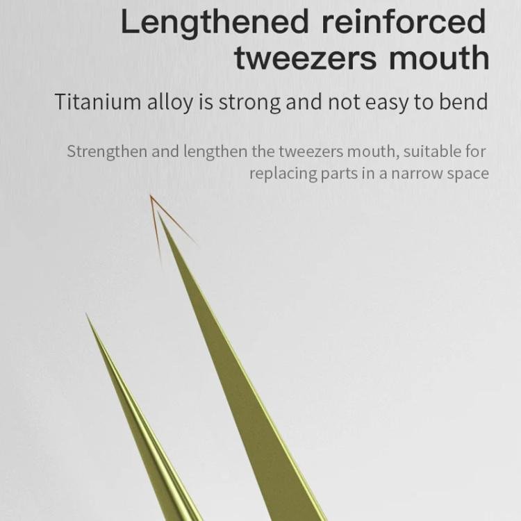 MaAnt Titanium Tweezers Antistatic Small Clip Bird Nest Hair Picking Pink Prick Clip Repair Tool, Straight, Curve - ORIWHIZ