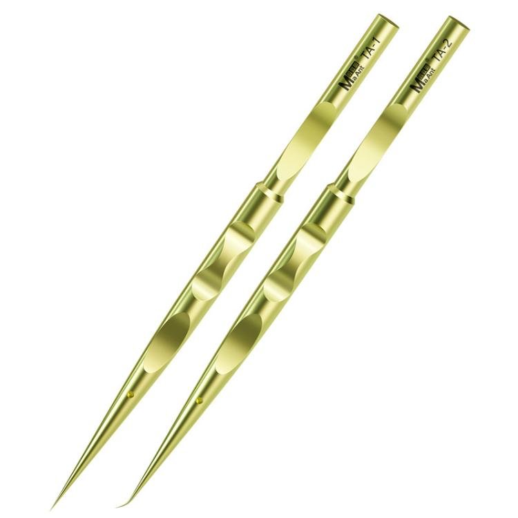 MaAnt Titanium Tweezers Antistatic Small Clip Bird Nest Hair Picking Pink Prick Clip Repair Tool, Straight, Curve - ORIWHIZ