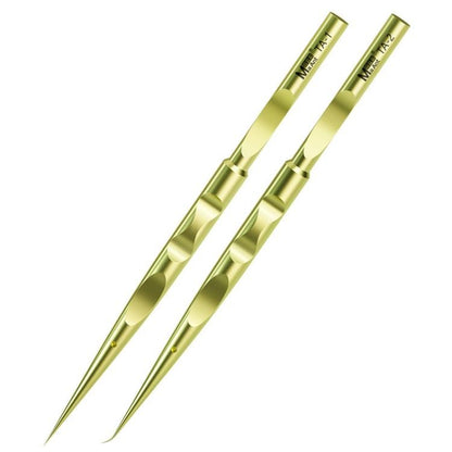 MaAnt Titanium Tweezers Antistatic Small Clip Bird Nest Hair Picking Pink Prick Clip Repair Tool, Straight, Curve - ORIWHIZ