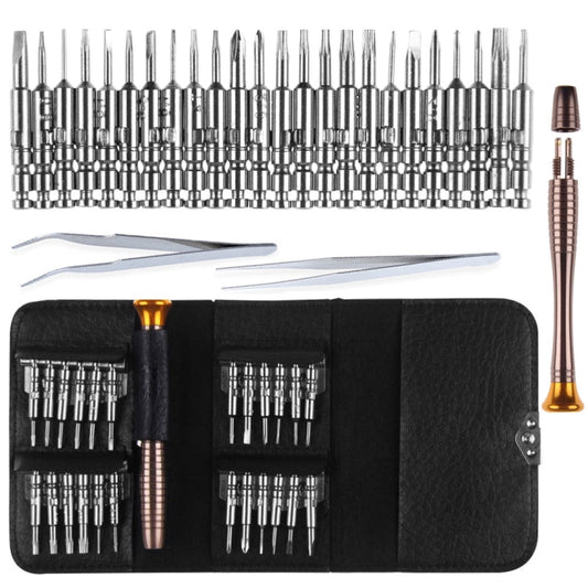 Magnetic suction 27 in 1 portable wallet type screw driver set mobile phone tablet maintenance tool, 27 in 1 - ORIWHIZ