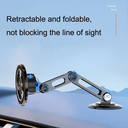 Magsafe Magnetic Mobile Phone Bracket Metal Car Navigation Folding Bracket, CZY - F82Y(Black) - ORIWHIZ