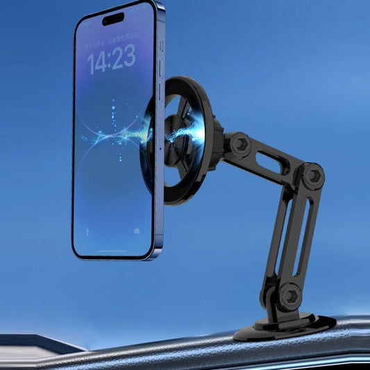 Magsafe Magnetic Mobile Phone Bracket Metal Car Navigation Folding Bracket, CZY - F82Y(Black) - ORIWHIZ