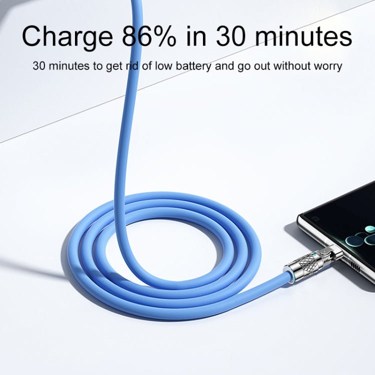 Mech Series 6A 120W USB to Type - C 180 - degree Metal Plug Fast Charging Cable, Length: 1.2m, 1.2m Type - C, 1.2m 180 - degree Type - C - ORIWHIZ