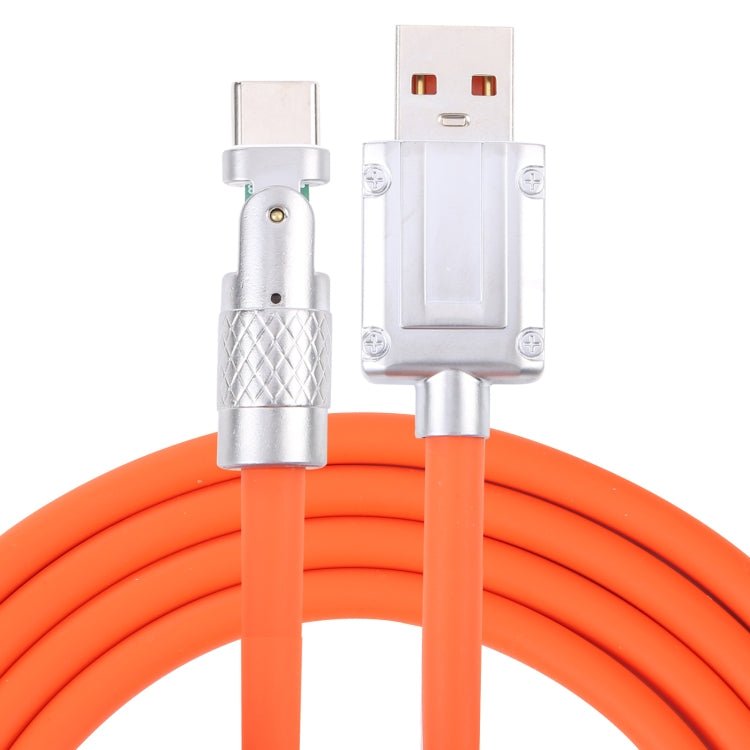 Mech Series 6A 120W USB to Type - C 180 - degree Metal Plug Fast Charging Cable, Length: 1.8m, 1.8m Type - C, 1.8m 180 - degree Type - C - ORIWHIZ