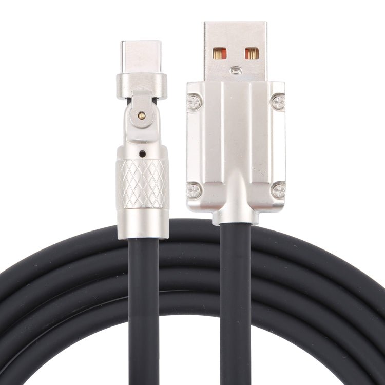 Mech Series 6A 120W USB to Type - C 180 - degree Metal Plug Fast Charging Cable, Length: 1.8m, 1.8m Type - C, 1.8m 180 - degree Type - C - ORIWHIZ