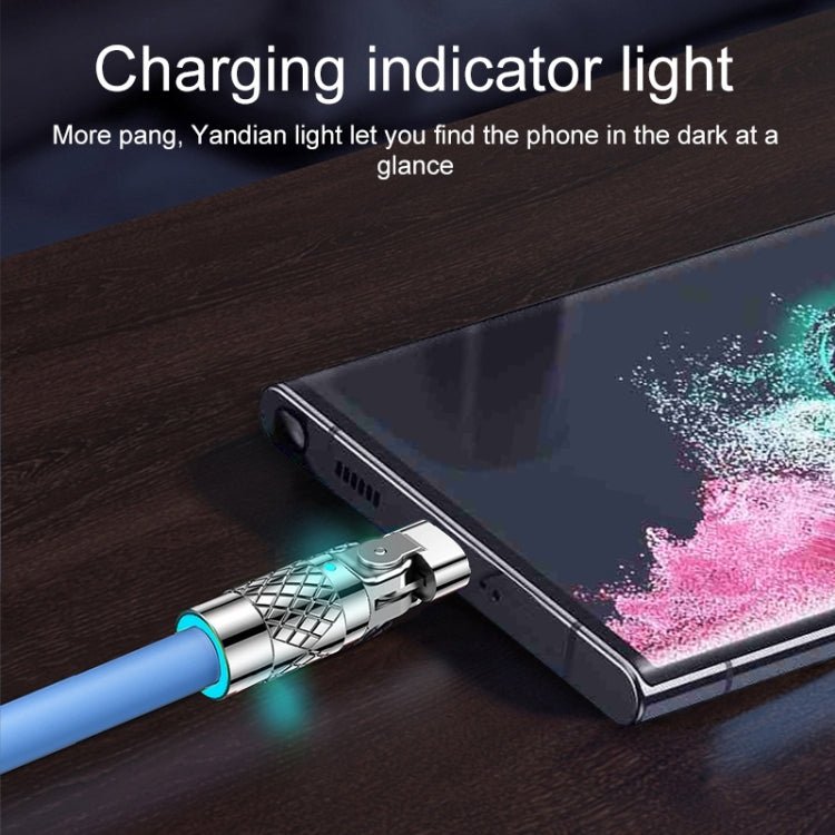 Mech Series 6A 120W USB to Type - C 180 - degree Metal Plug Fast Charging Cable, Length: 1.8m, 1.8m Type - C, 1.8m 180 - degree Type - C - ORIWHIZ