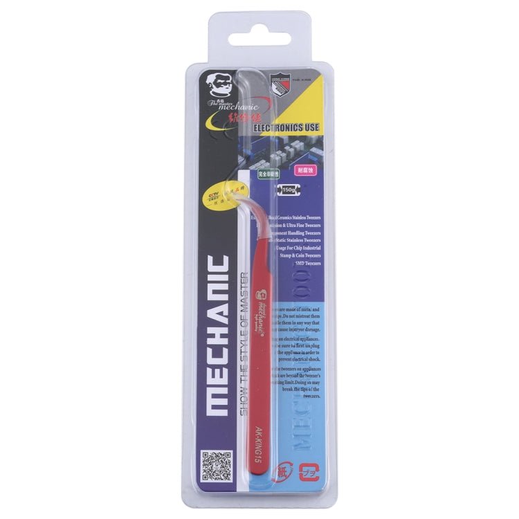 MECHANIC AK - KING15 Curved Tweezers High Tenacity Durable Tweezers, MECHANIC AK - KING15 - ORIWHIZ