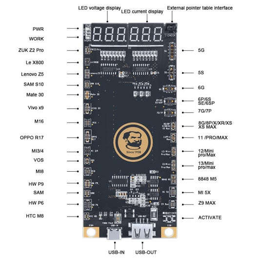 Mechanic BA27 Battery Activation Detection Board For iPhone 5 - 13 Pro Max / Android Phone, Mechanic BA27 - ORIWHIZ