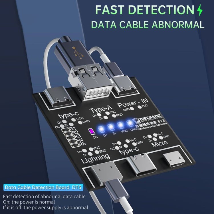 MECHANIC DT3 USB Data Cable Detection Board Short Circuit On - Off Switching Tester, DT3 Tester - ORIWHIZ