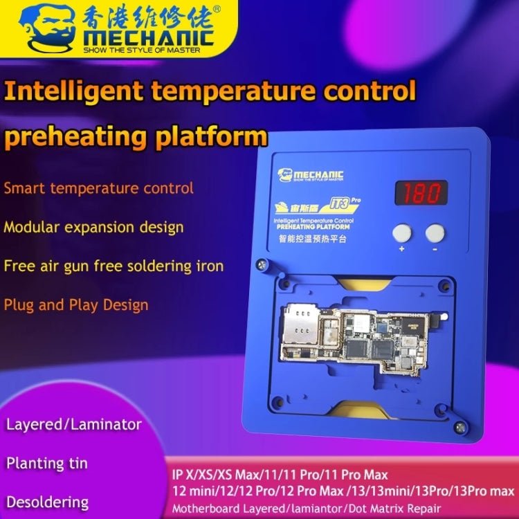 MECHANIC iT3 PRO Intelligent Temperature Control Preheating Platform,EU Plug, iT3 PRO (US Plug), iT3 PRO (EU Plug) - ORIWHIZ
