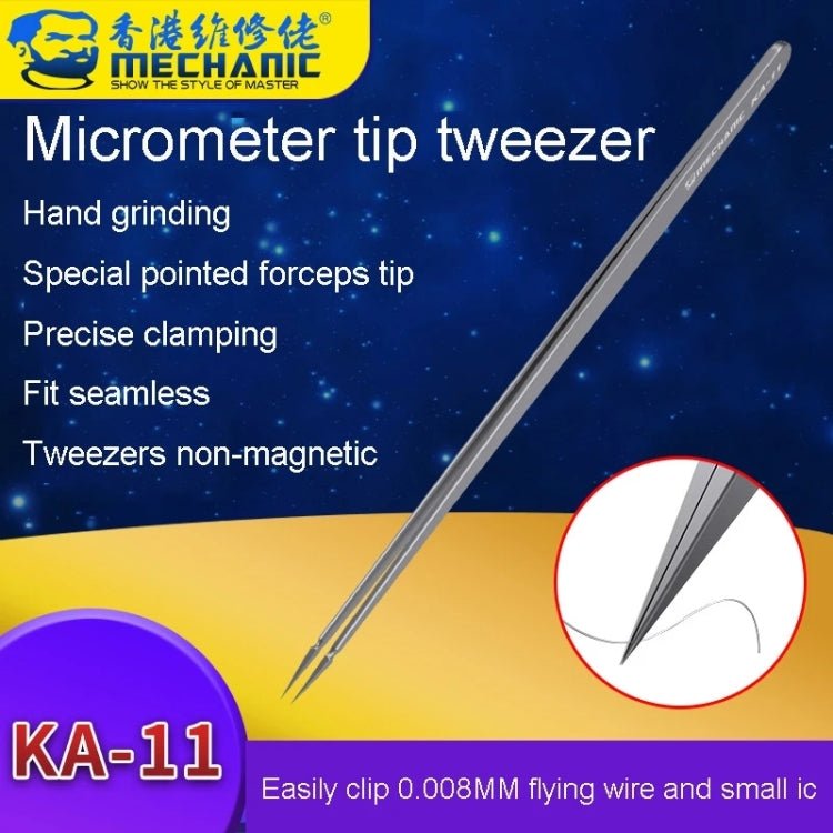 Mechanic KA - 11 Non - magnetic Micrometer Pointed Tweezers - ORIWHIZ