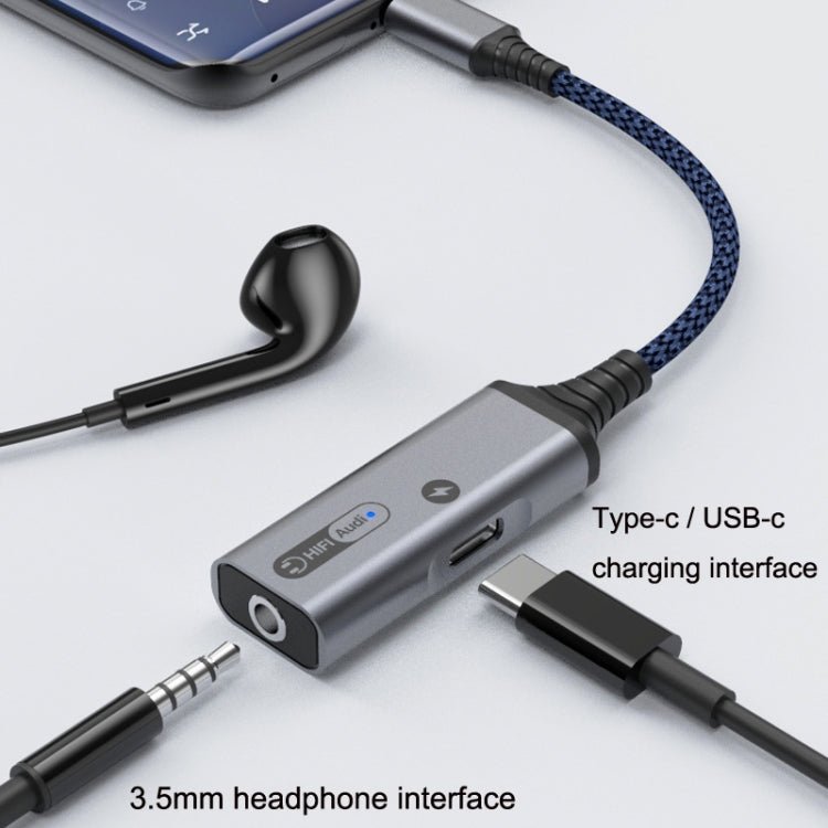 MH339A Type - c / USB - c Adapter Cable Mobile Phone Live Audio Charging Cable, MH339A (Gray), MH339A (Black) - ORIWHIZ