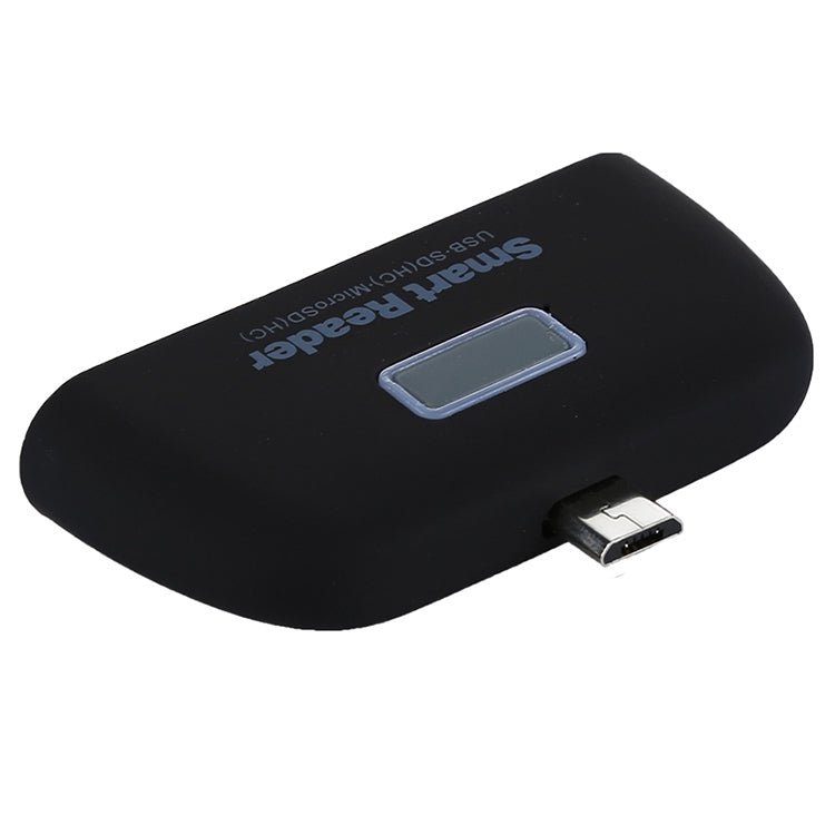 Micro SD + SD + USB 2.0 + Micro USB Port to Micro USB OTG Smart Card Reader Connection Kit with LED Indicator Light - ORIWHIZ