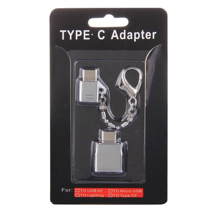 Micro USB Female to USB - C / Type - C Male + USB 2.0 Female to USB - C / Type - C Male Metal Adapter - ORIWHIZ