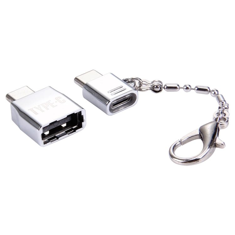 Micro USB Female to USB - C / Type - C Male + USB 2.0 Female to USB - C / Type - C Male Metal Adapter - ORIWHIZ